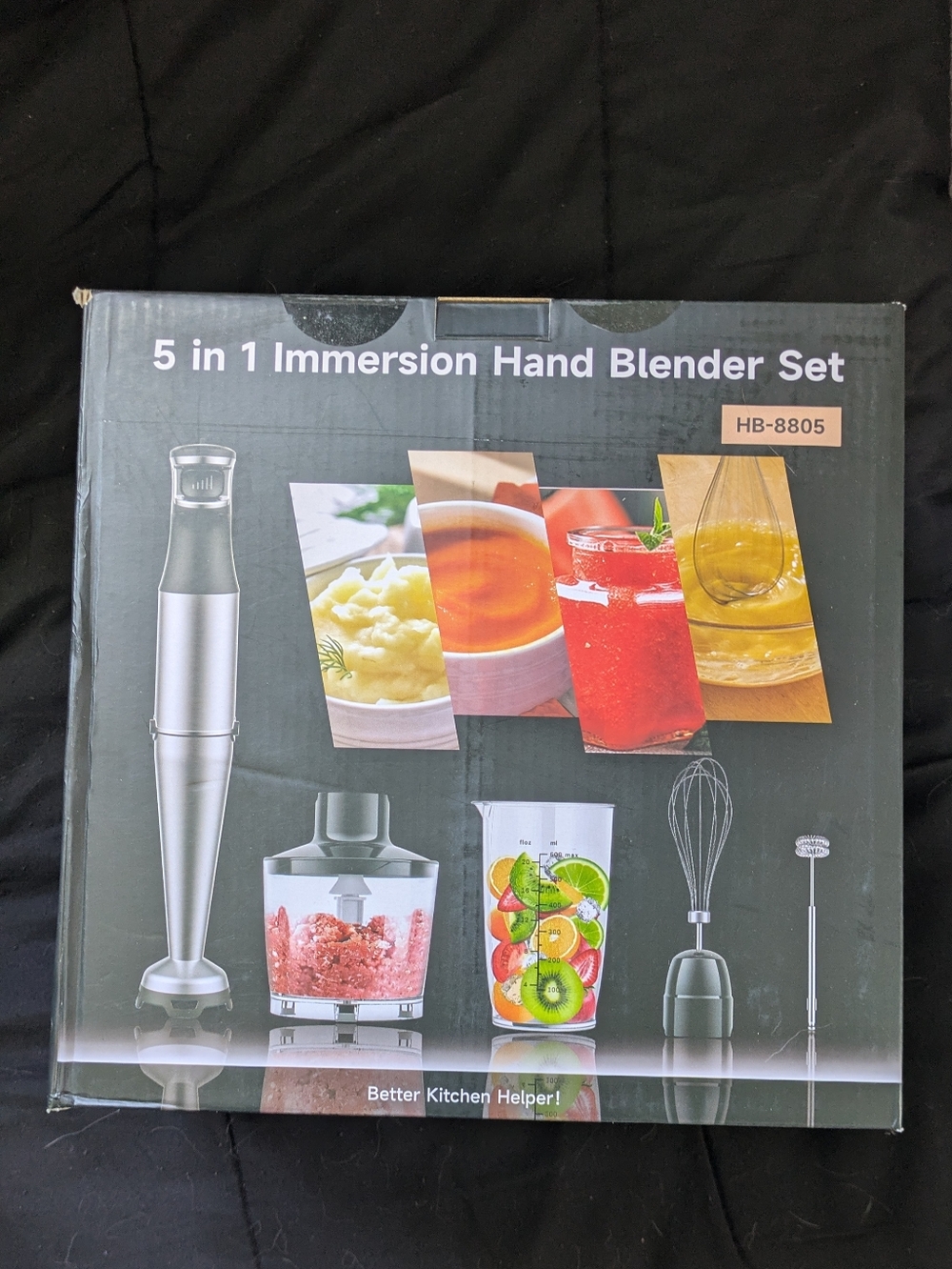 5-in-1 Immersion Hand Blender Set - Silver